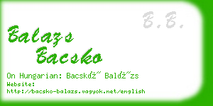 balazs bacsko business card